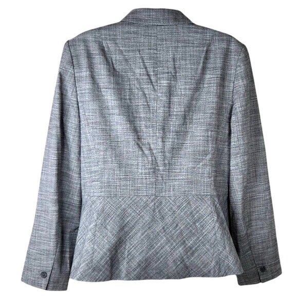 Ann Taylor Factory Petite Gray Womens Blazer Size 14P - Picture 2 of 6